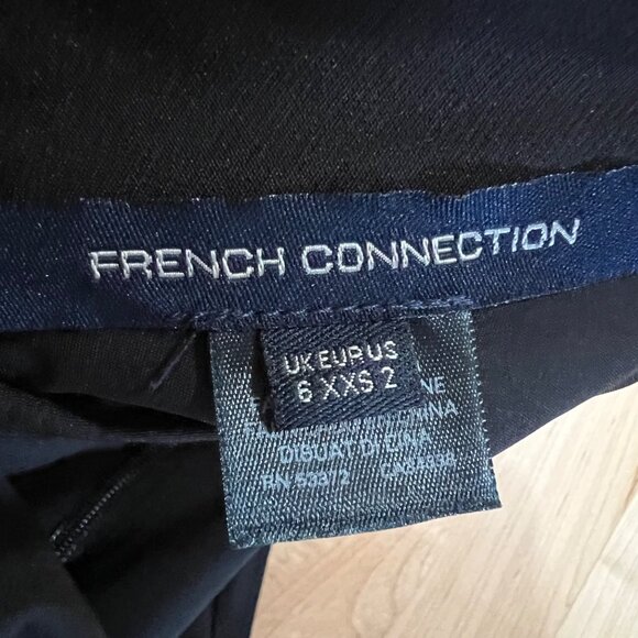 French Connection Echo One Shoulder Asymmetric Halter Dress Black Size 2 NWOT - Picture 8 of 10